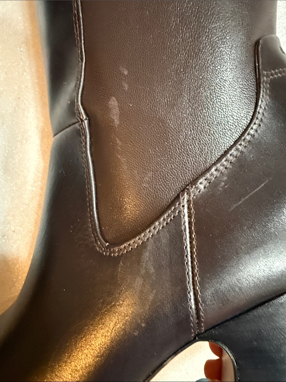Franco Sarto Women's Jonie Mid Calf Boot Dark Hickory Brown Leather 9 M - Picture 9 of 11